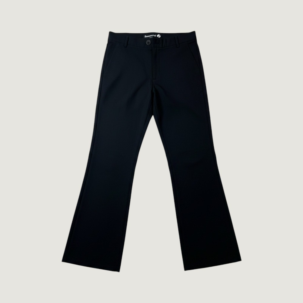 Betabrand Black Dress Pant Yoga Pants Bootcut Medium Petite Pockets Faux Fly